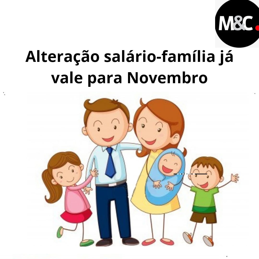 NOVO VALOR DO SALÁRIO-FAMÍLIA