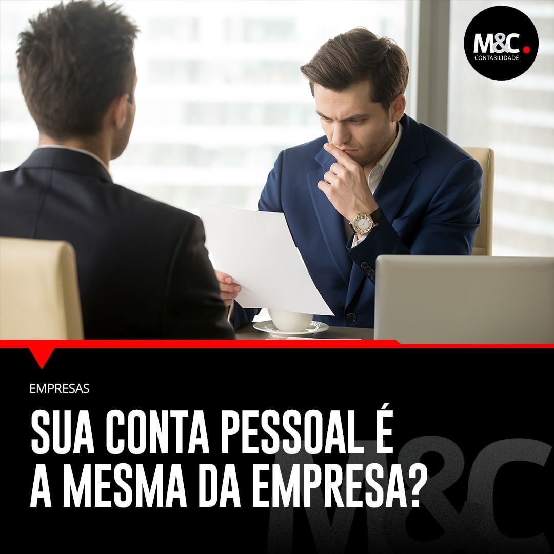 Sua conta pessoal é a mesma da empresa?