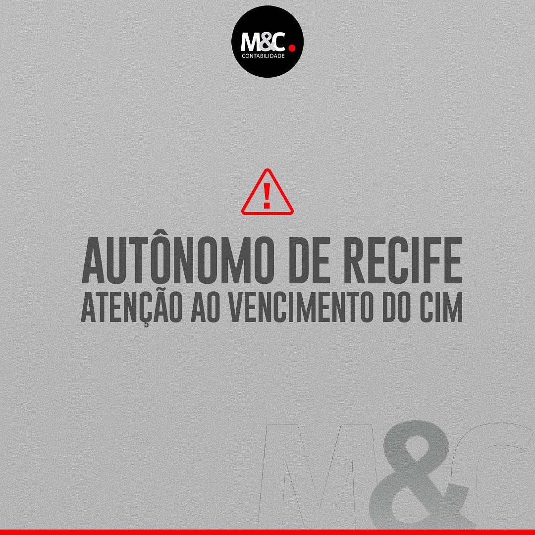 Autônomo de Recife atenção ao vencimento do CIM