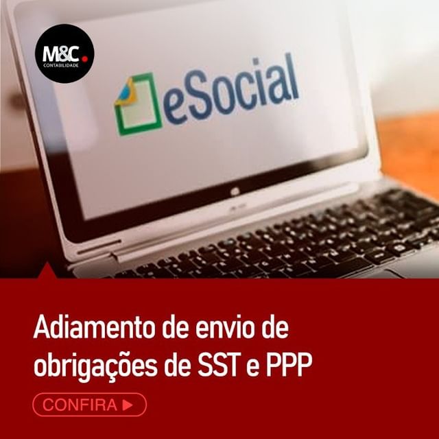 Adiamento de envio de obrigações de SST e PPP