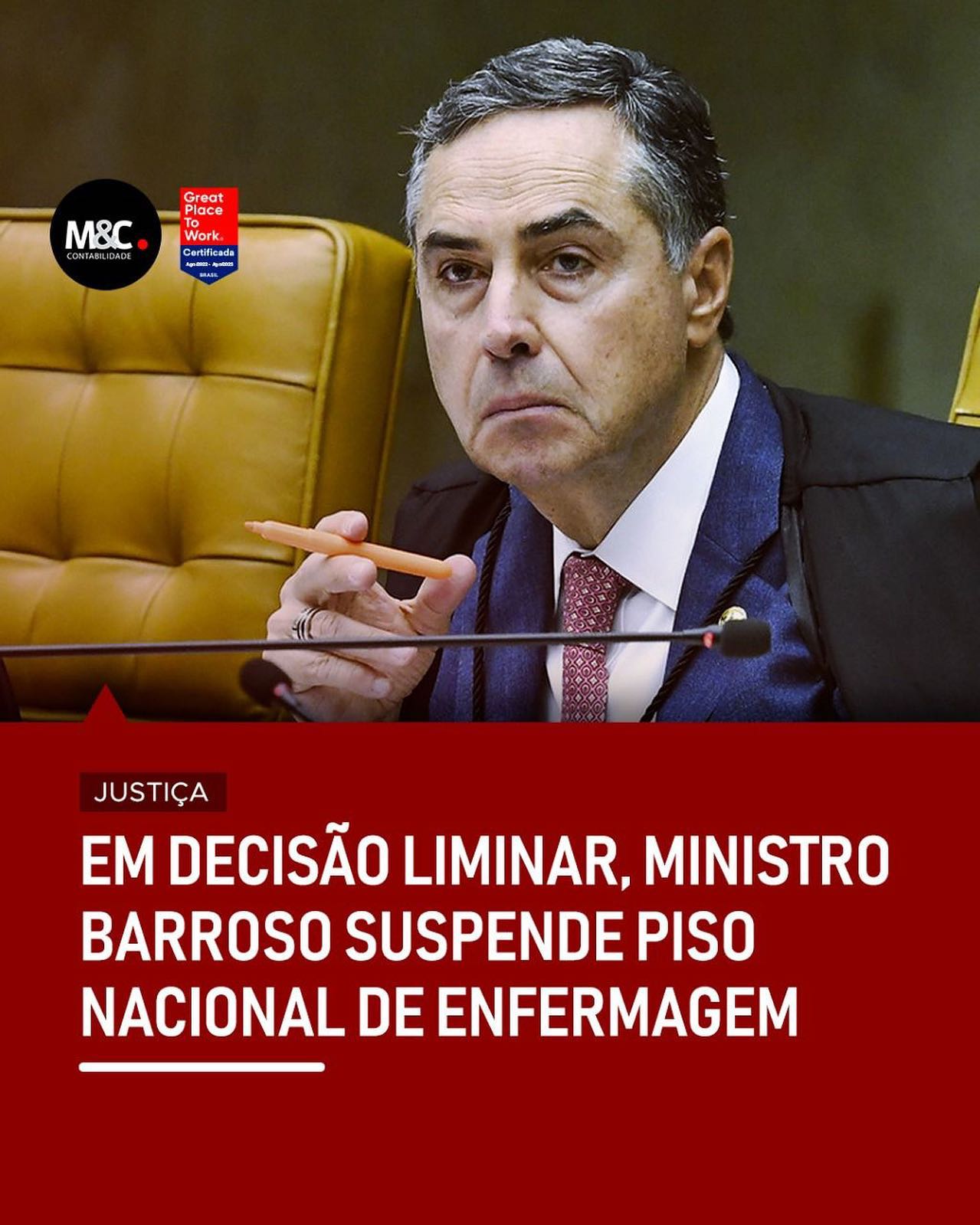 Em decisão liminar, ministro Barroso suspende piso nacional de enfermagem.